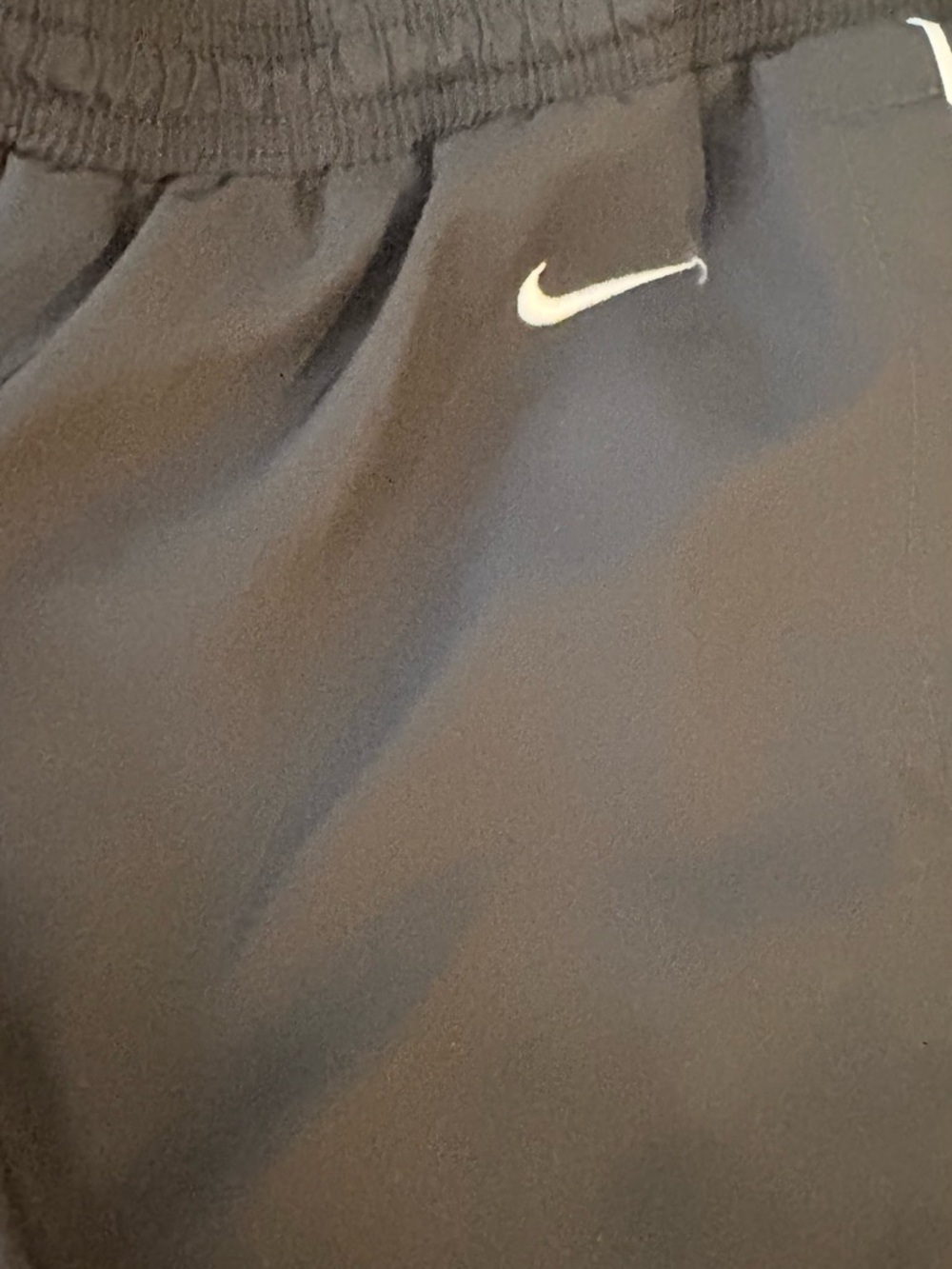 Nike women’s M Black Athletic Pants with White Swoosh